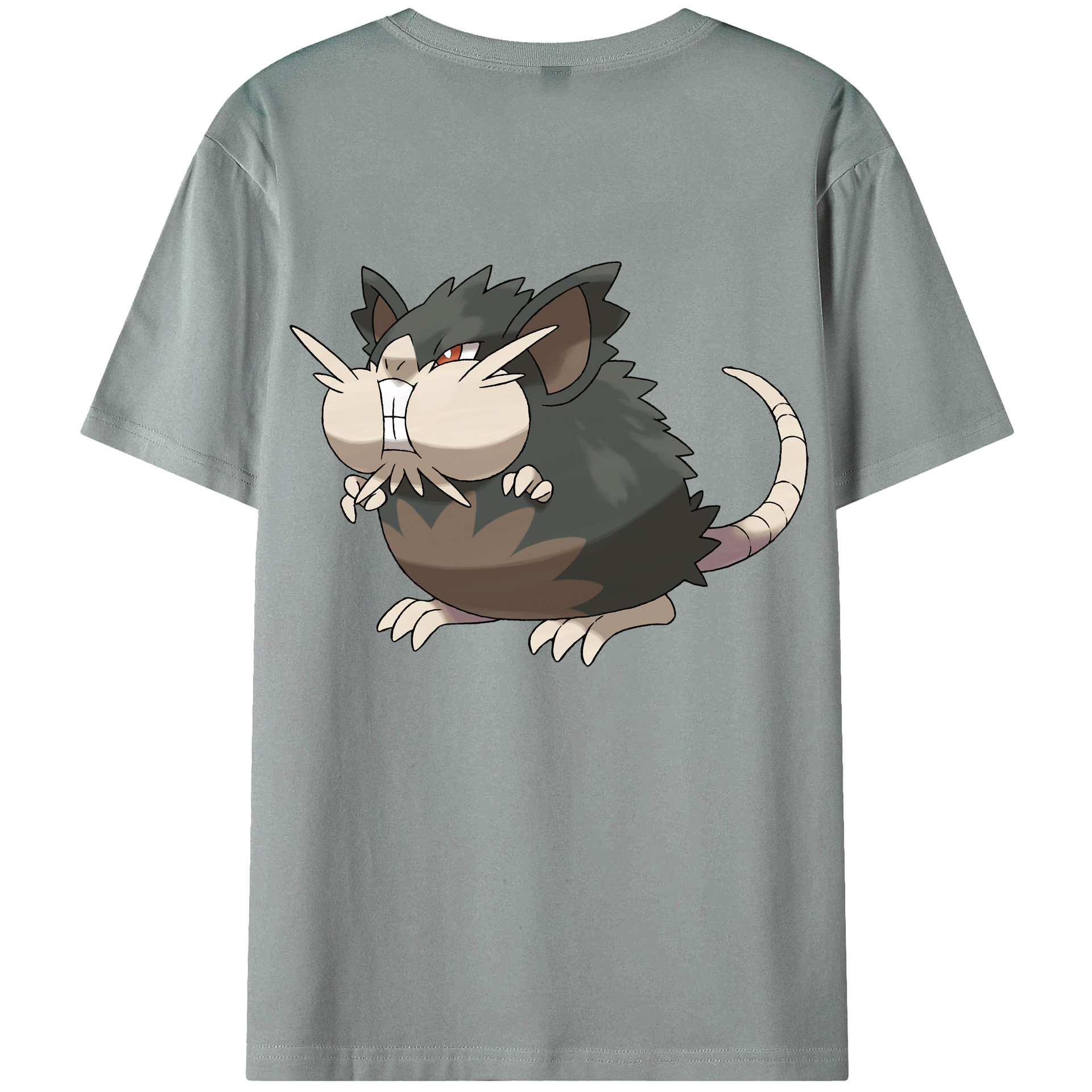 （画像用） ポケットモンスター Pokémon 綿100％ メンズ半袖Tシャツ（バックプリント） 通気性